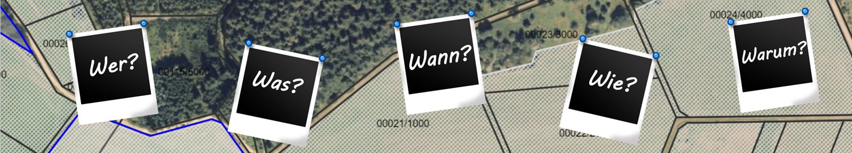 Fragewoerter wer, was,  wann, wie, warum auf Hintergrund einer Landkarte © Dienstleistungszentren Ländlicher Raum